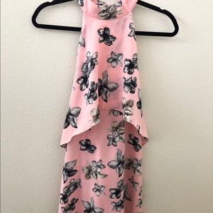 Boohoo floral print halter dress size 4